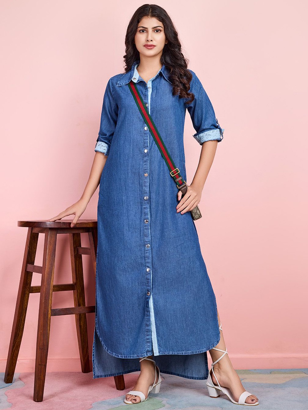 

Komarri U Women Denim Shirt Dress, Blue