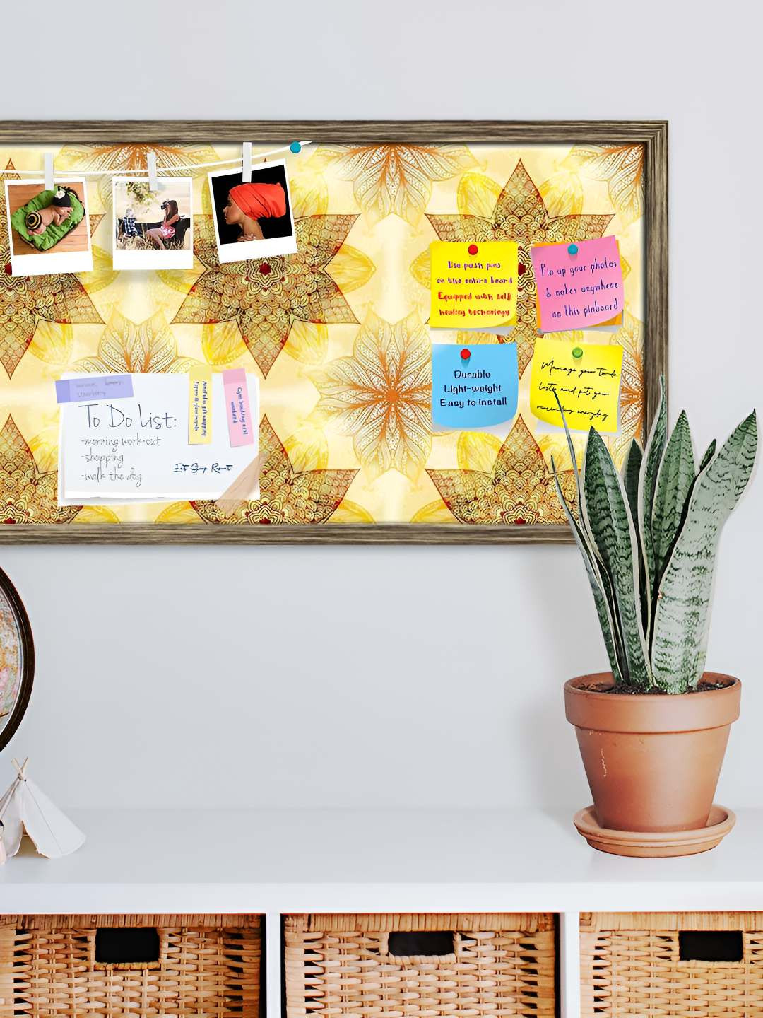 

ArtzFolio Wooden Notice Pin Board, Multi