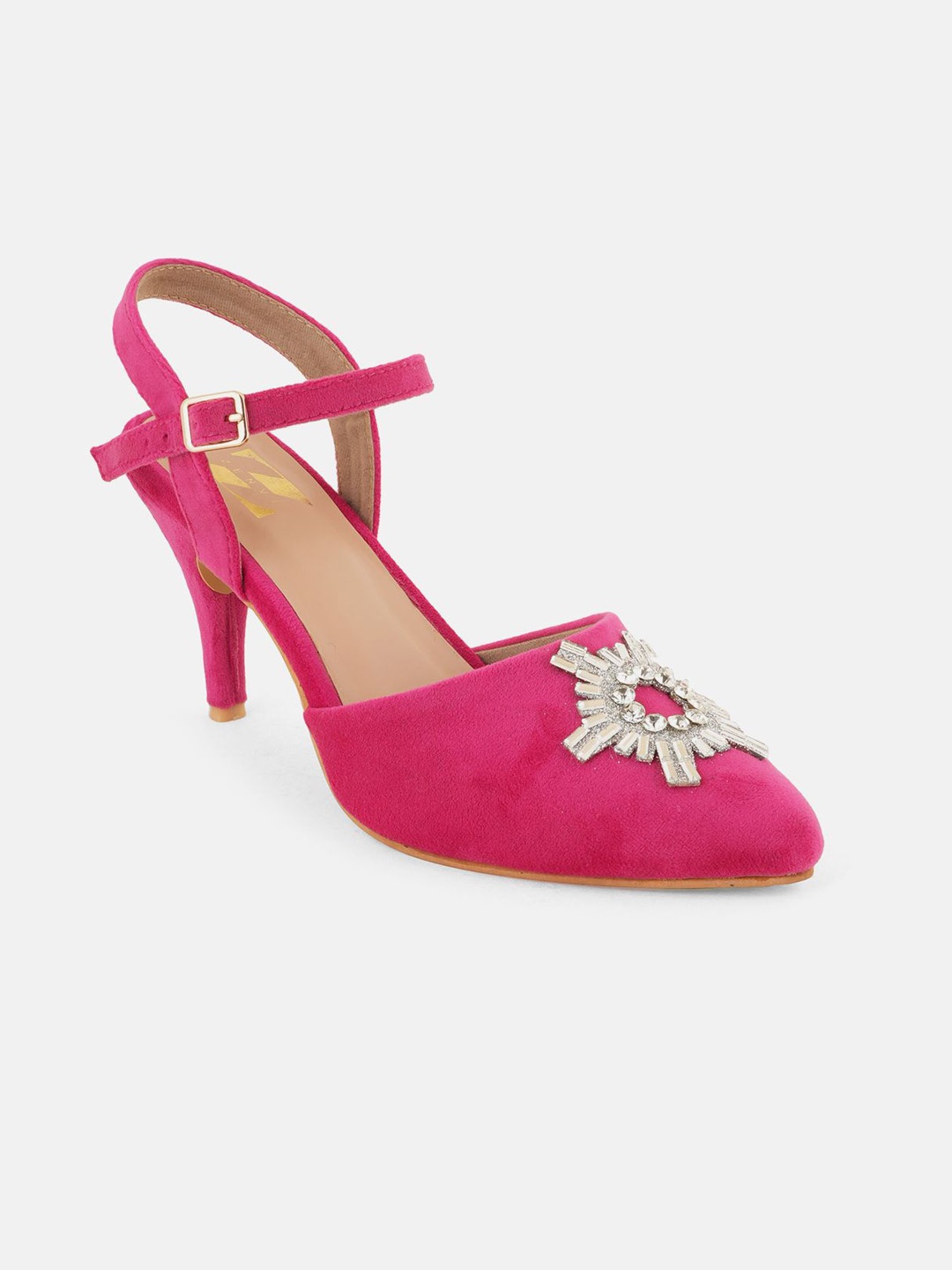 

DressBerry Women Embellished Party Stiletto Pumps, Pink