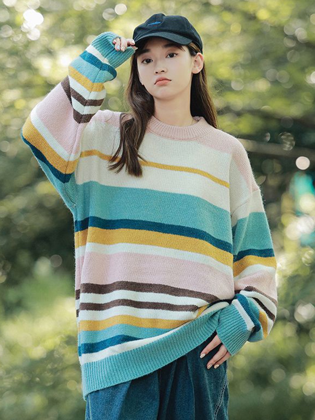 

StyleCast x Revolte Men Colourblocked Round Neck Longline Pullover, Pink