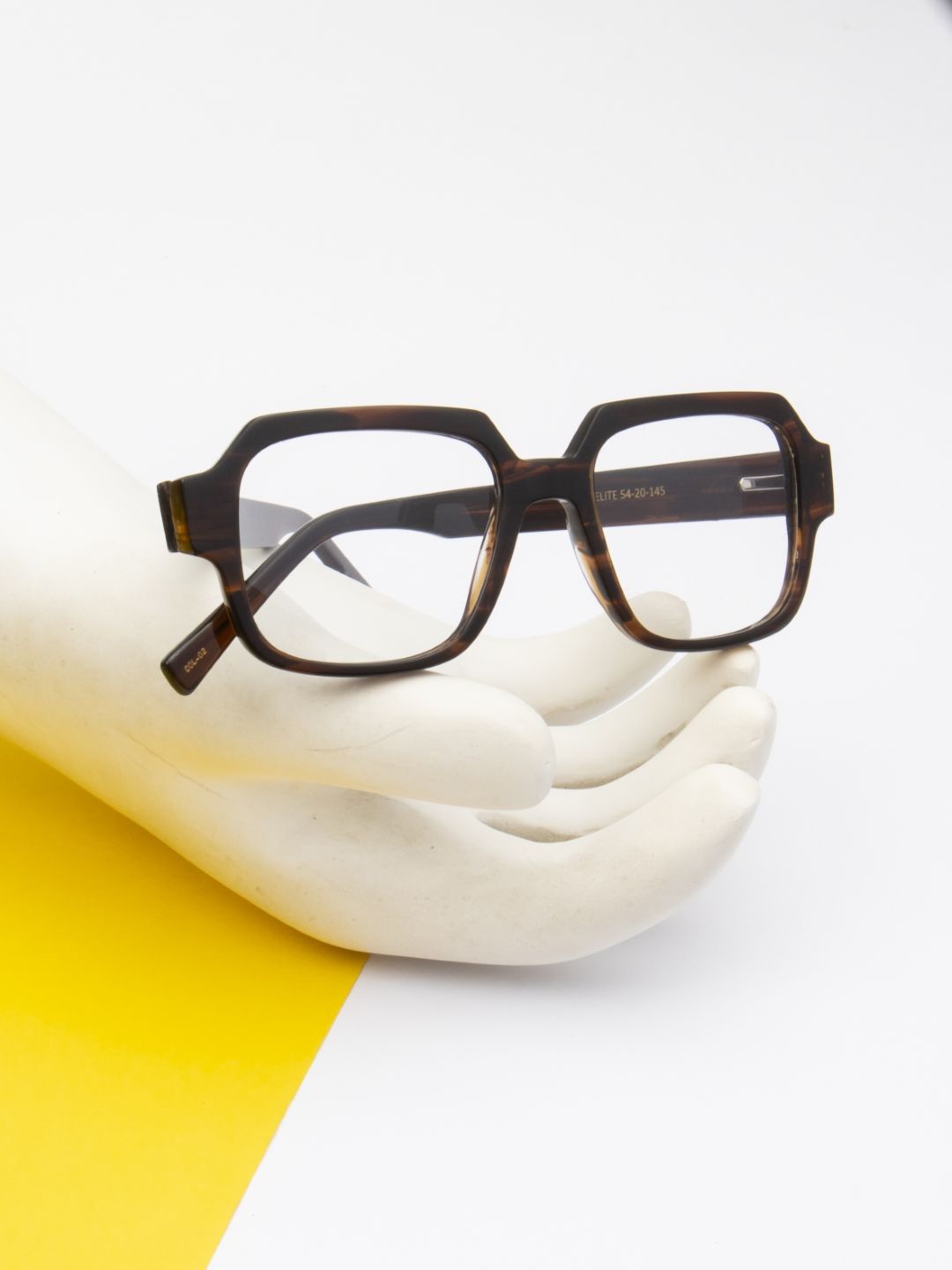 

Ted Smith Elite Unisex 100% Acetate Full Rim Square Frames, Brown