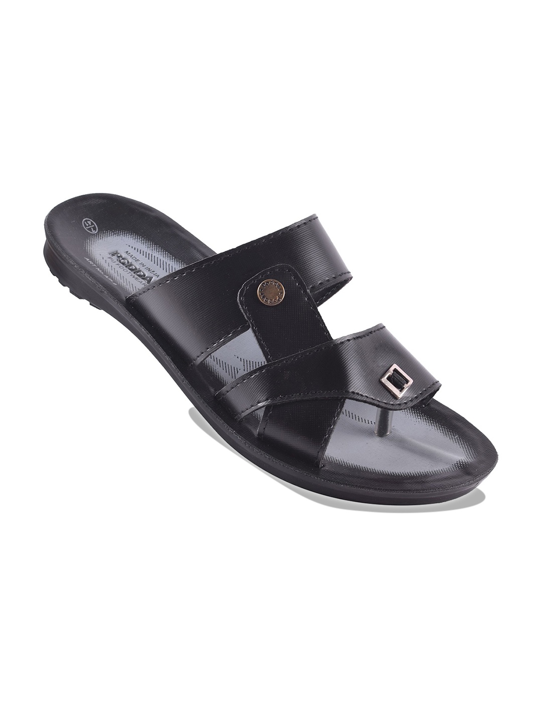 

Poddar Men Slip-On Comfort Sandals, Black