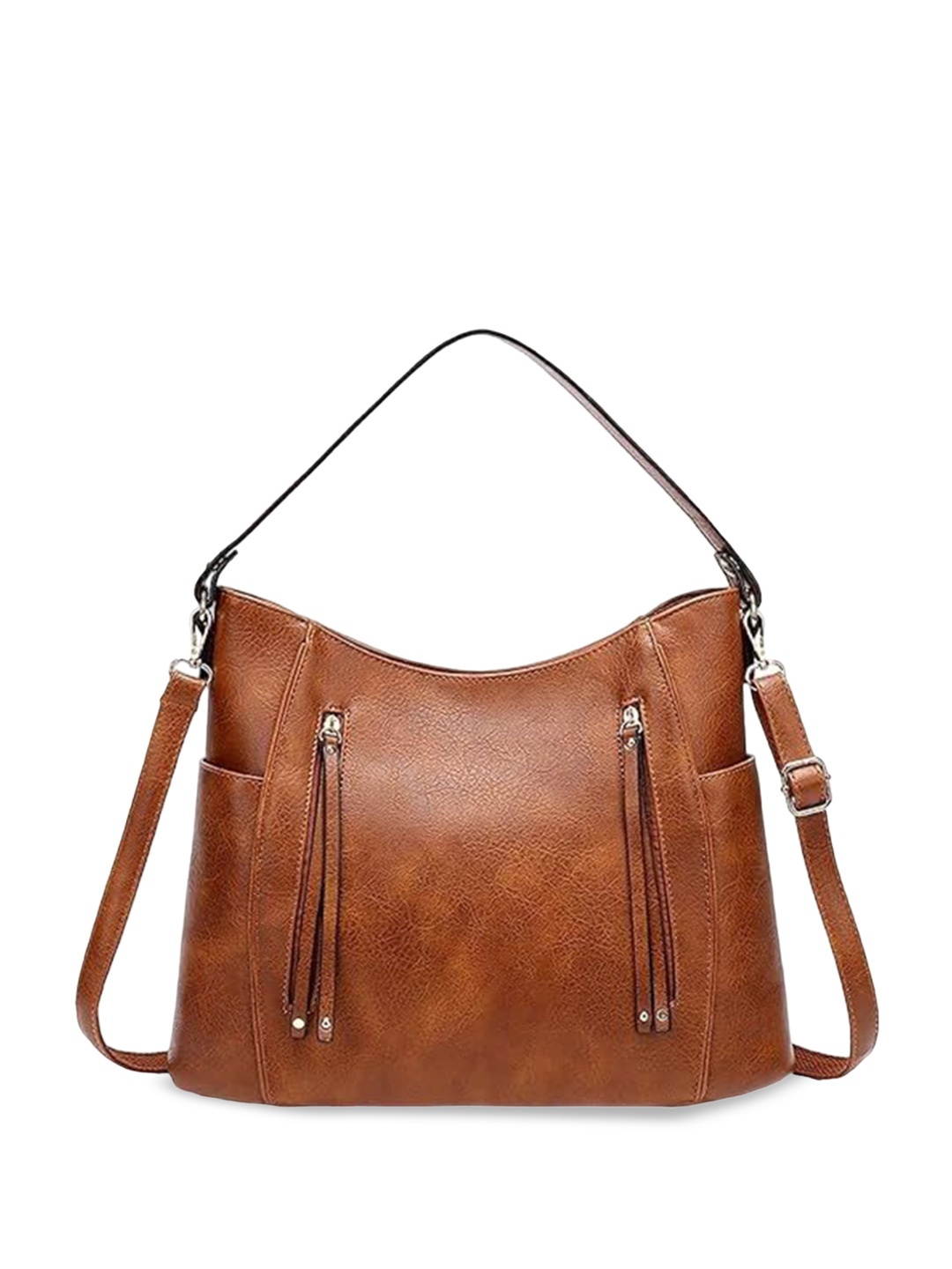 

Mast & Harbour Textured Structured Hobo Bag, Tan