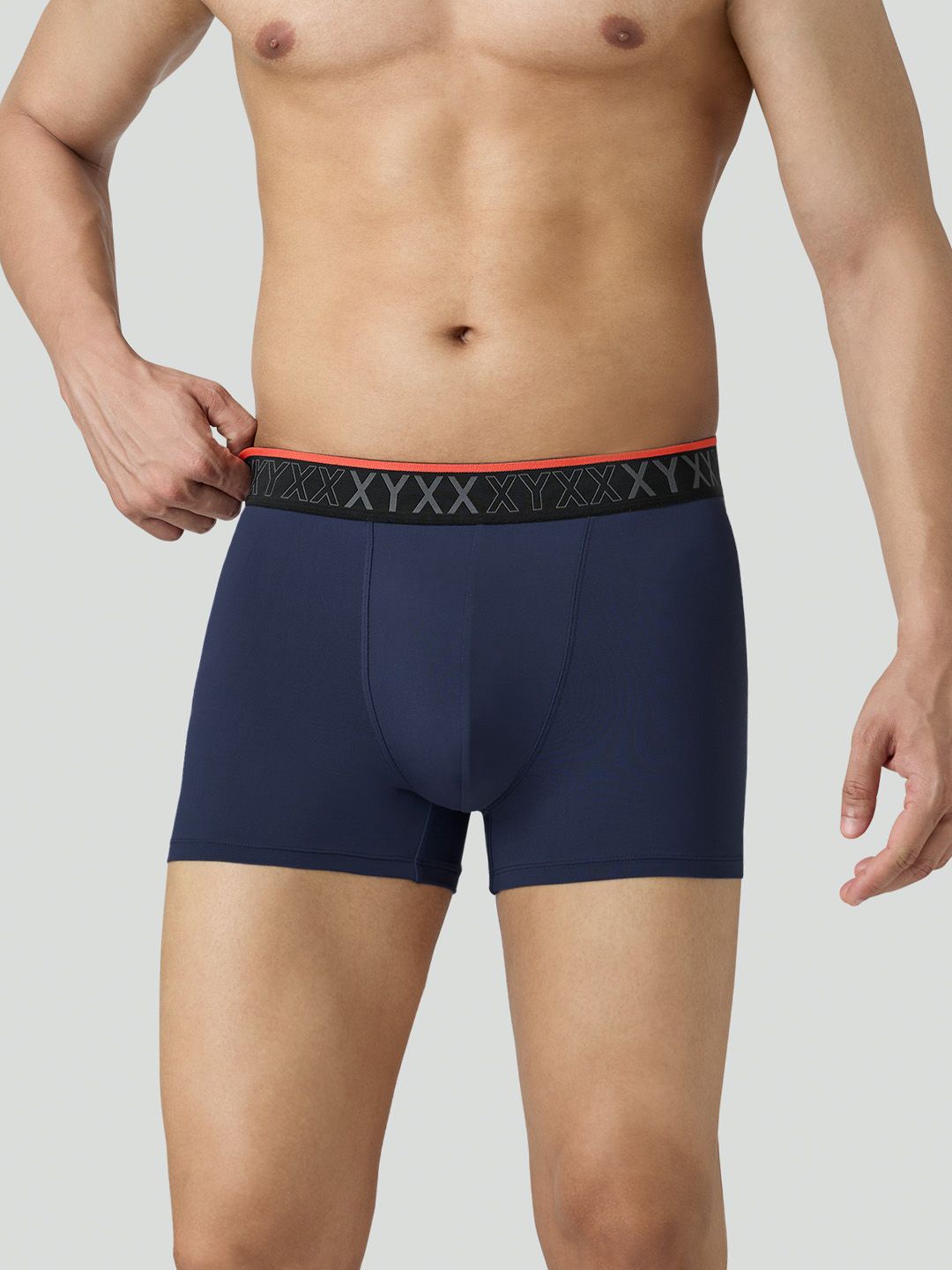 

XYXX Men Solid Zest Tactel Pop Trunks Underwear, Navy blue