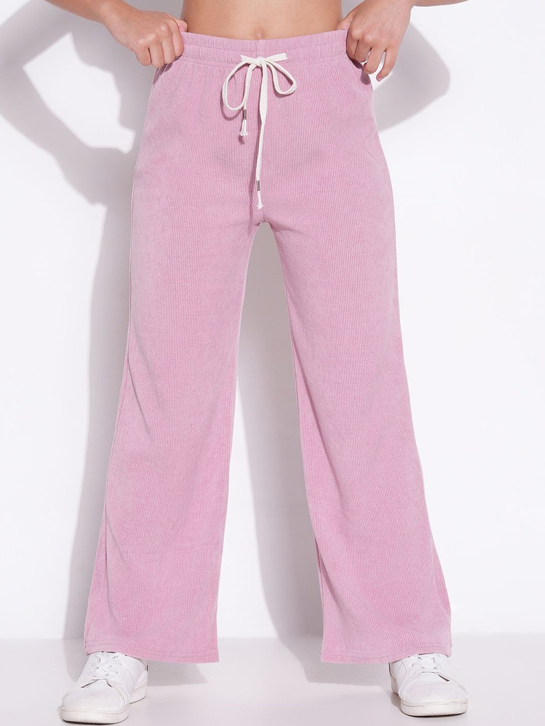 

SHOWOFF Women Comfort Mid-Rise Parallel Trousers, Pink