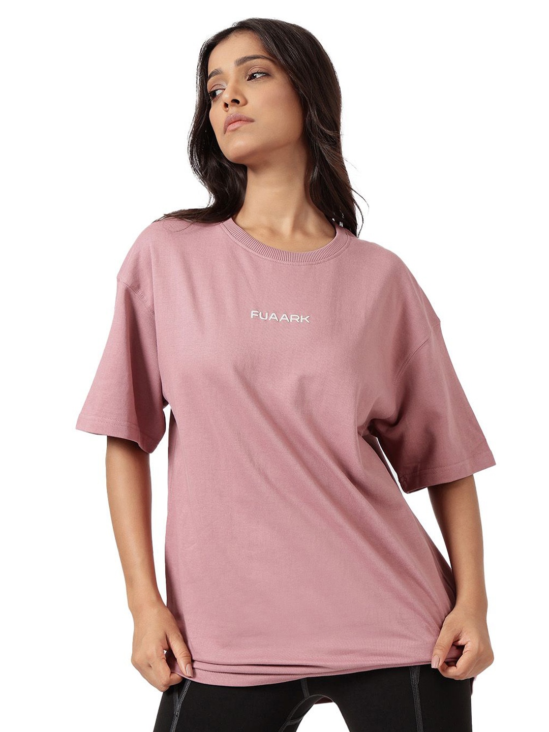 

FUAARK Abzorb Pure Cotton Oversized Gym T-shirt, Pink