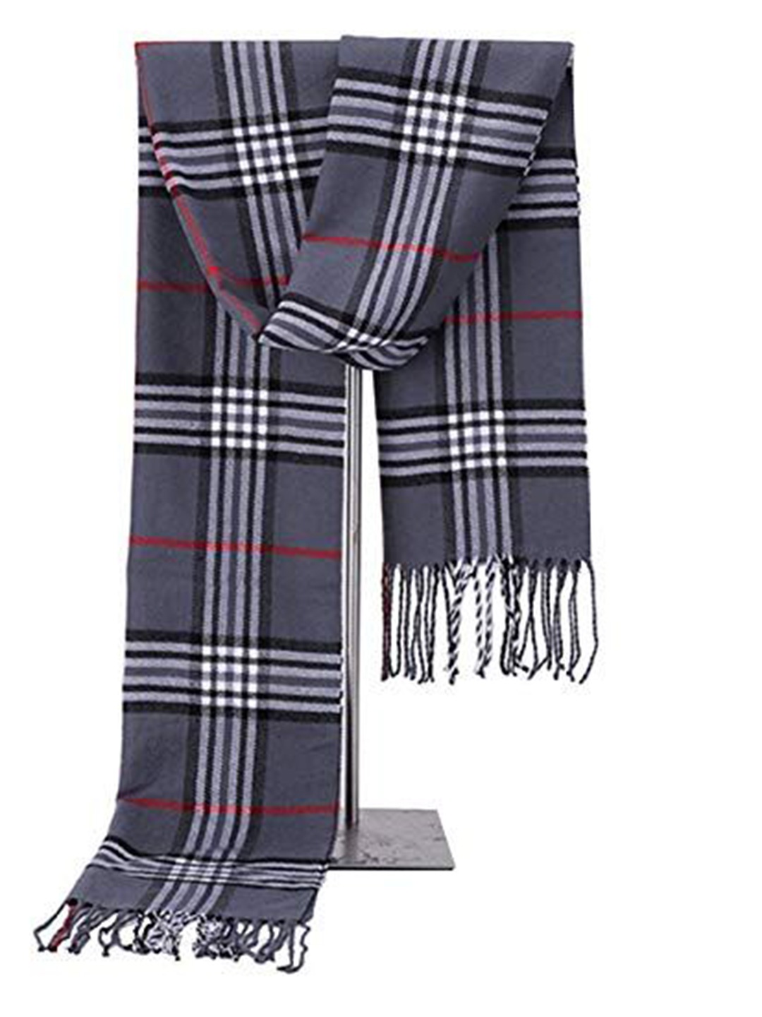 

Alexvyan Women Winter Checked Scarf, Grey