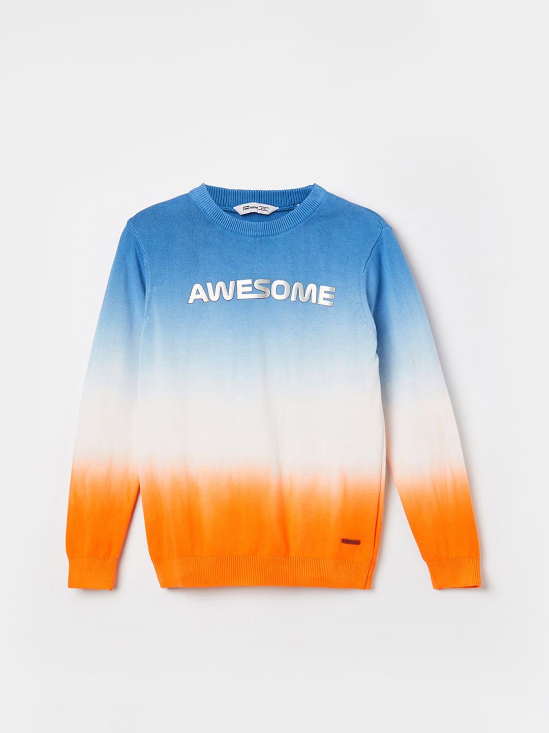 

Fame Forever by Lifestyle Boys Cotton Colourblocked Round Neck Pullover, Blue