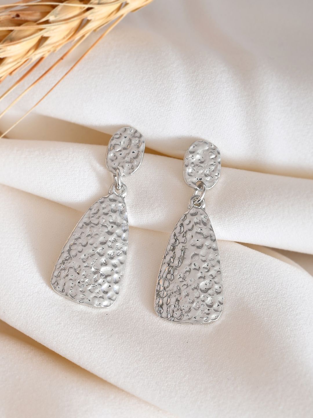 

RICHEERA Silver Plated Contemporary Drop Earrings