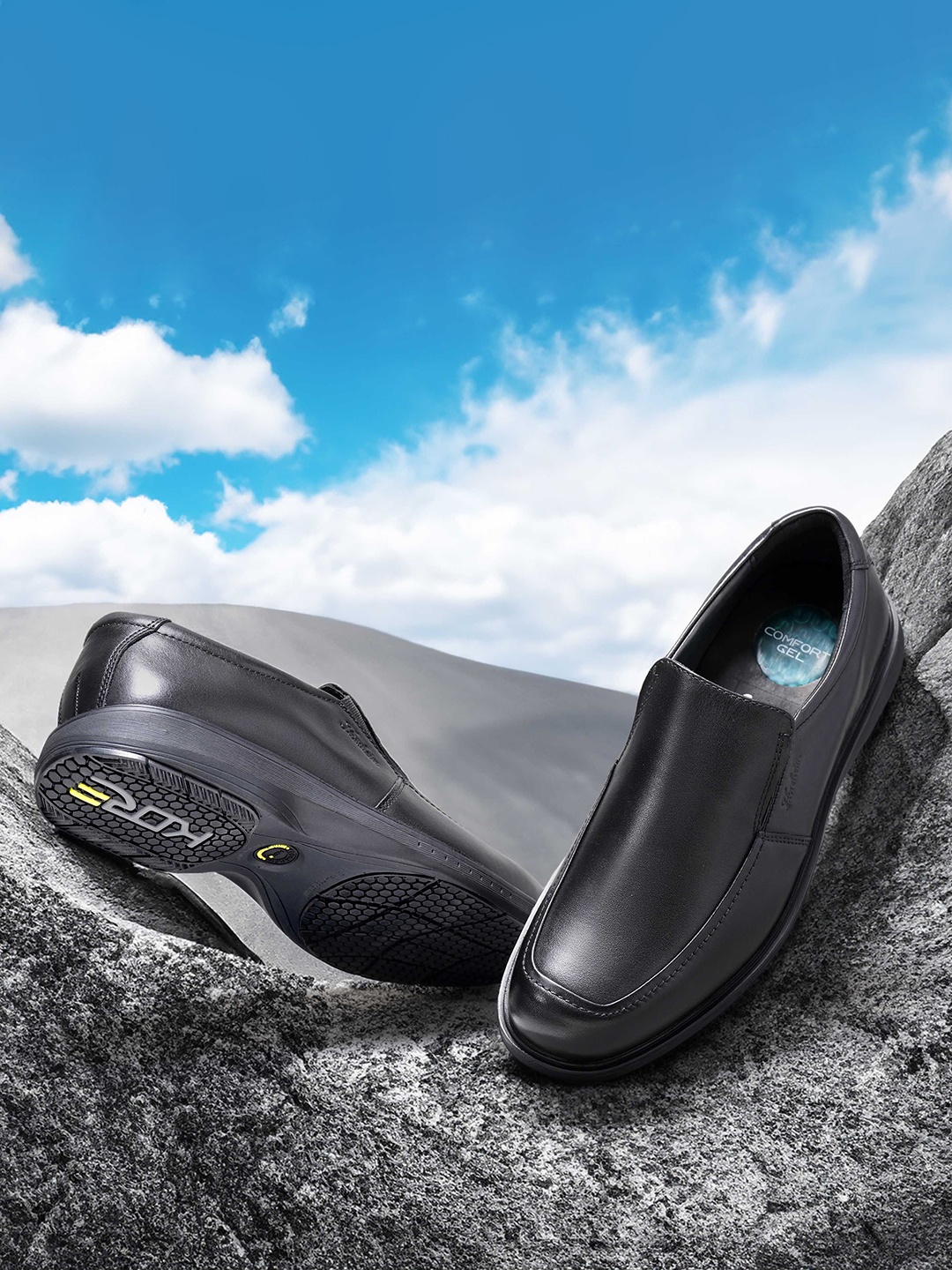 

Florsheim Men Leather Formal Slip-On Shoes, Black