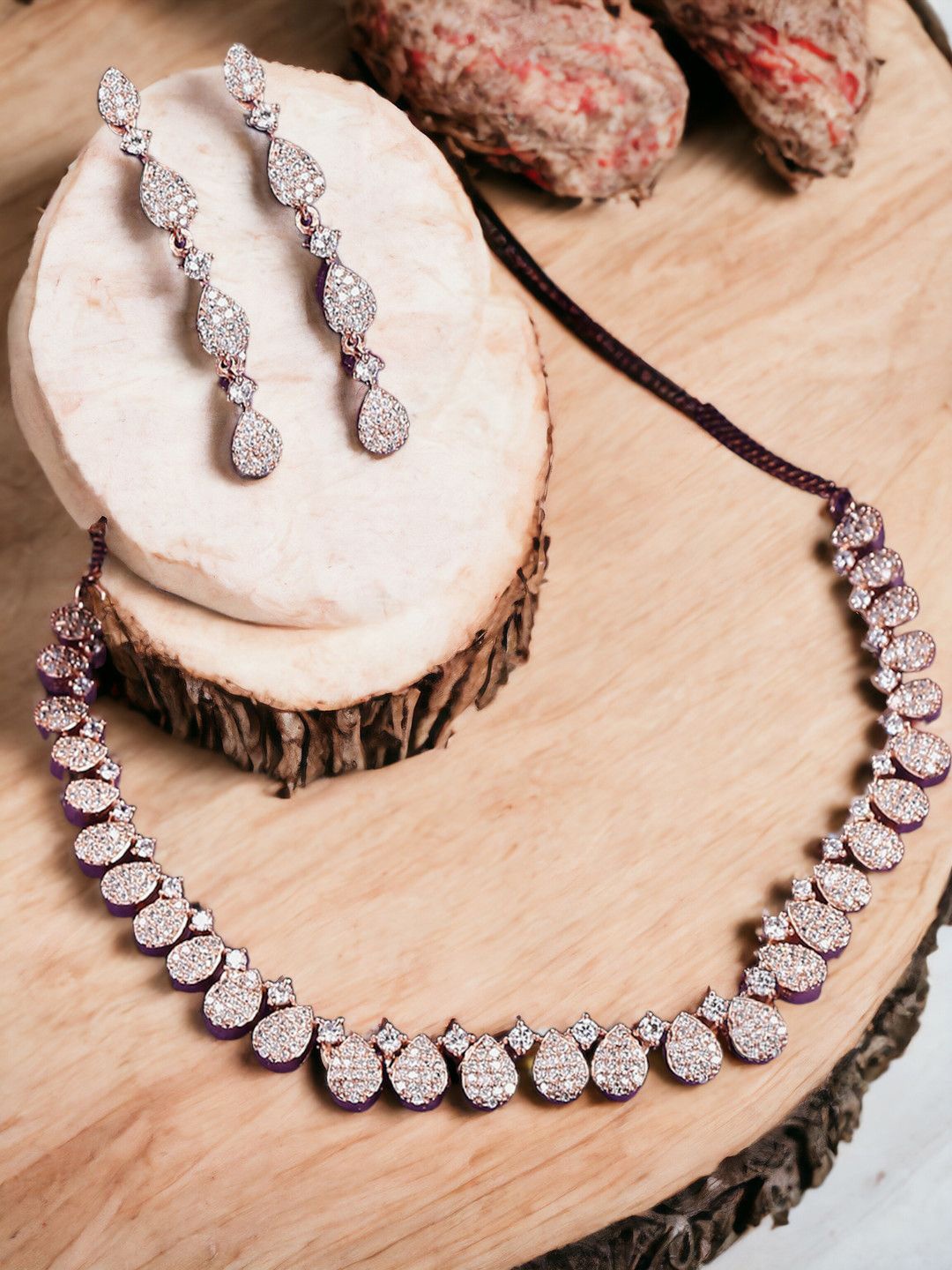 

Anouk Gold-Plated American Diamond-Studded Jewellery Set