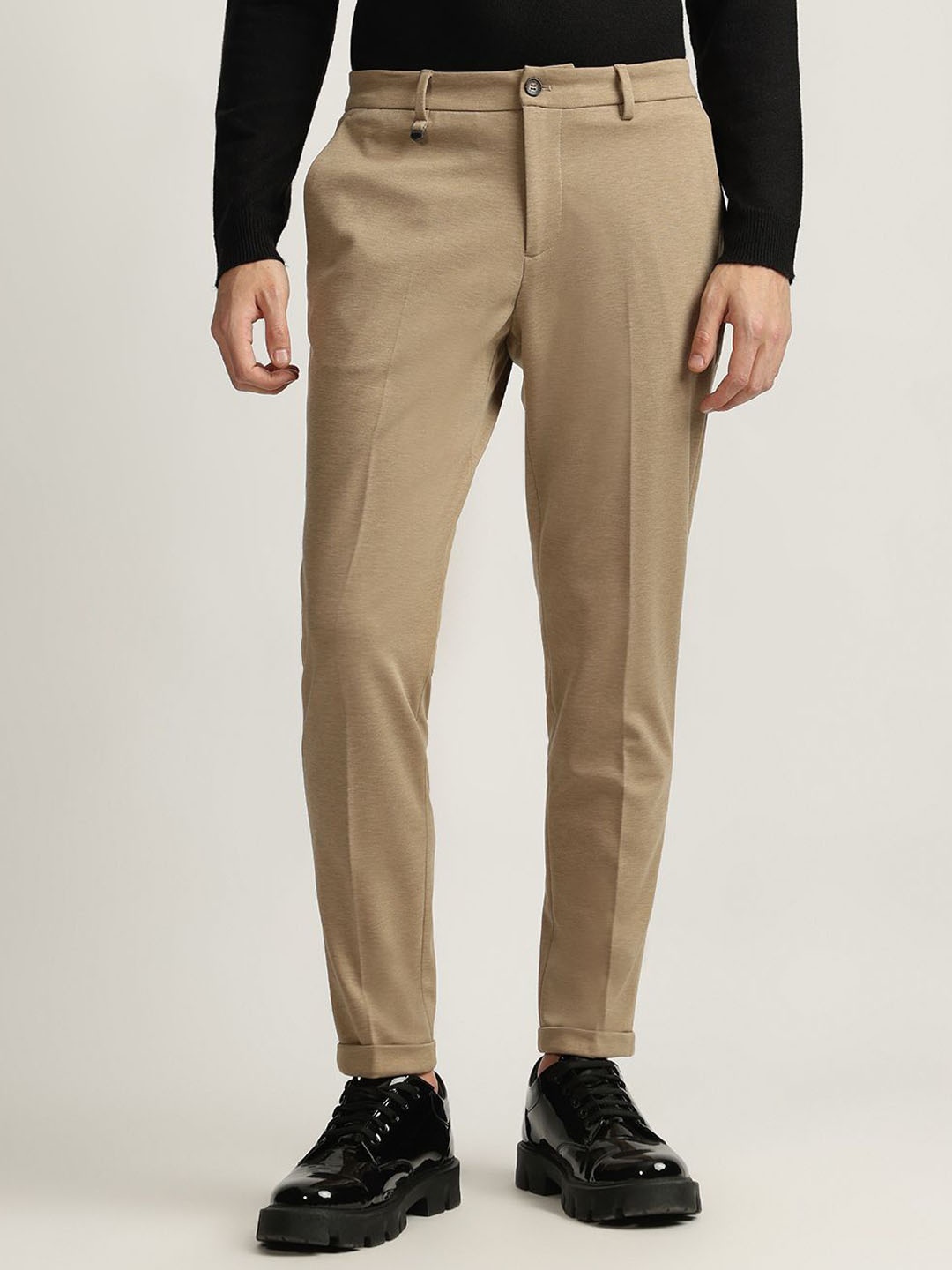 

Antony Morato Men Regular Fit Mid-Rise Trousers, Beige