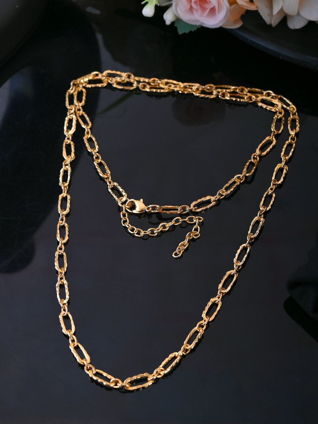 

RICHEERA Gold-Plated Link Chains Statement Necklace
