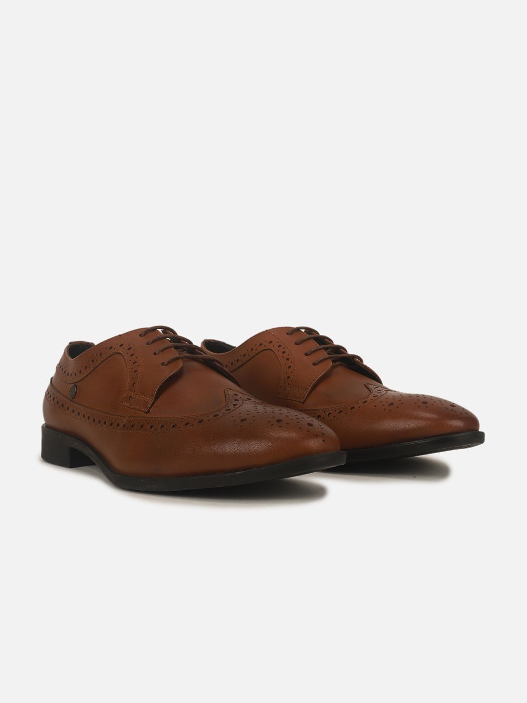 

Carlton London Men Leather Formal Brogues, Tan