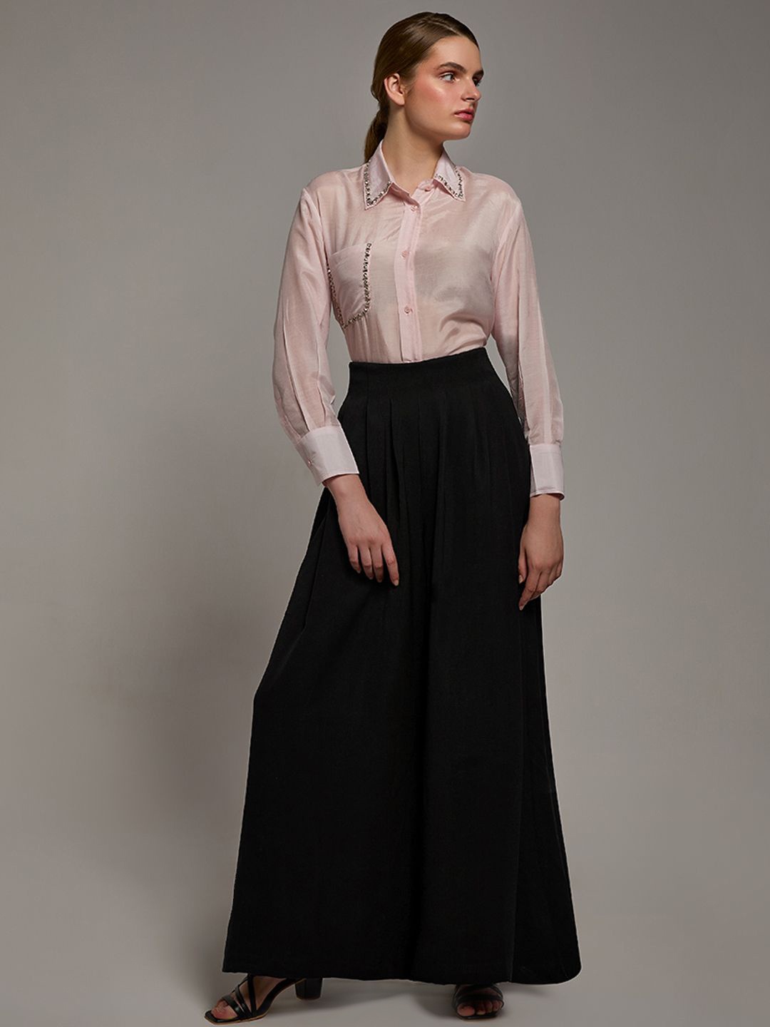 

TORSHA Embellished Casual Shirt, Pink