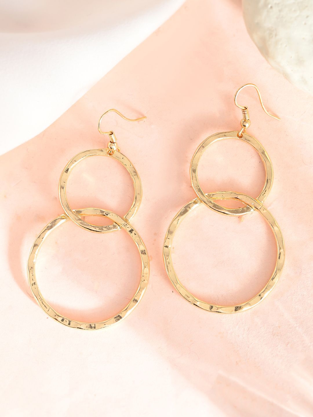 

RICHEERA Gold Plated Contemporary Drop Earrings