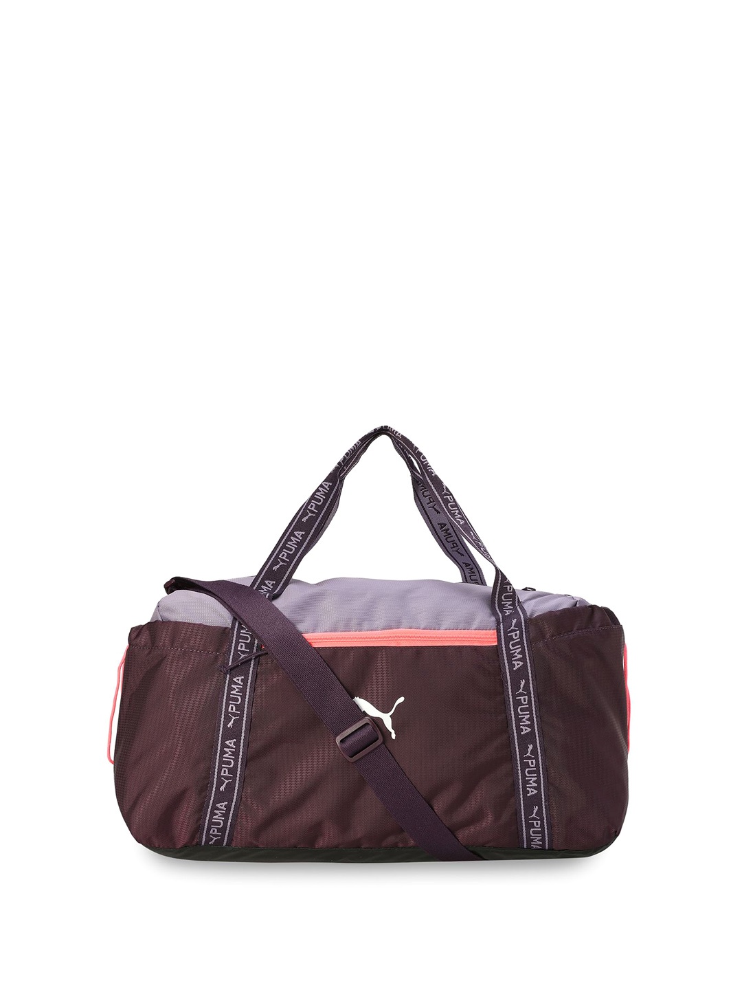 

Puma Printed Medium Sports or Gym Duffel Bag, Purple