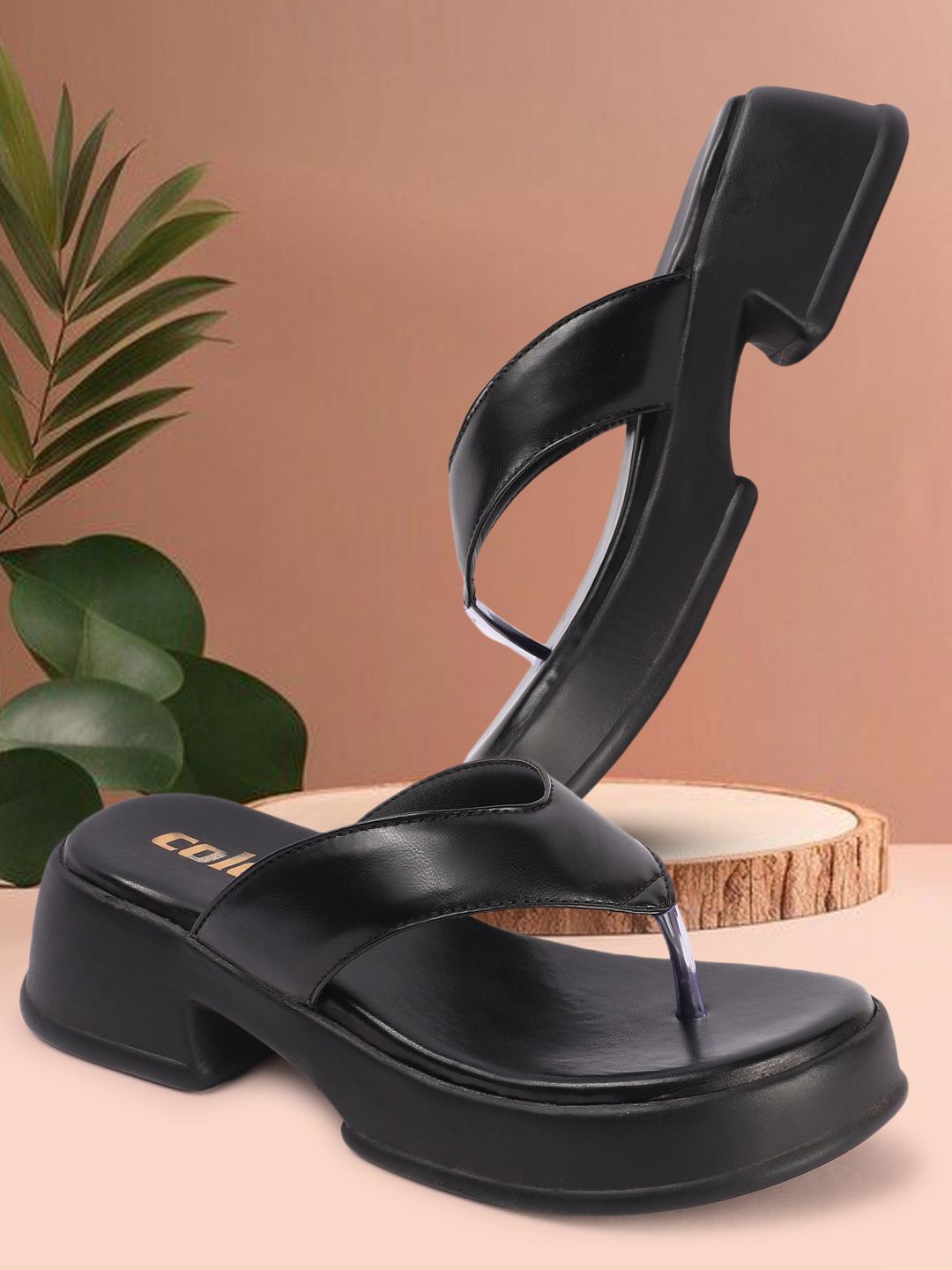 

Colo Women Platform Heels Sandals, Black