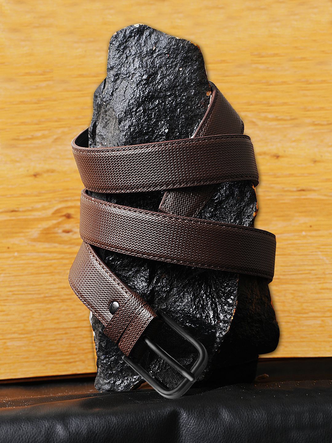 

Mast & Harbour Men PU Formal Belt, Brown