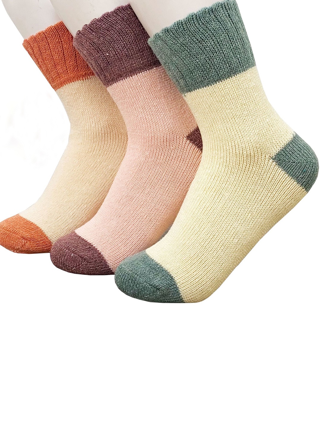 

Alexvyan Women Set Of 3 Calf Length Socks, Green