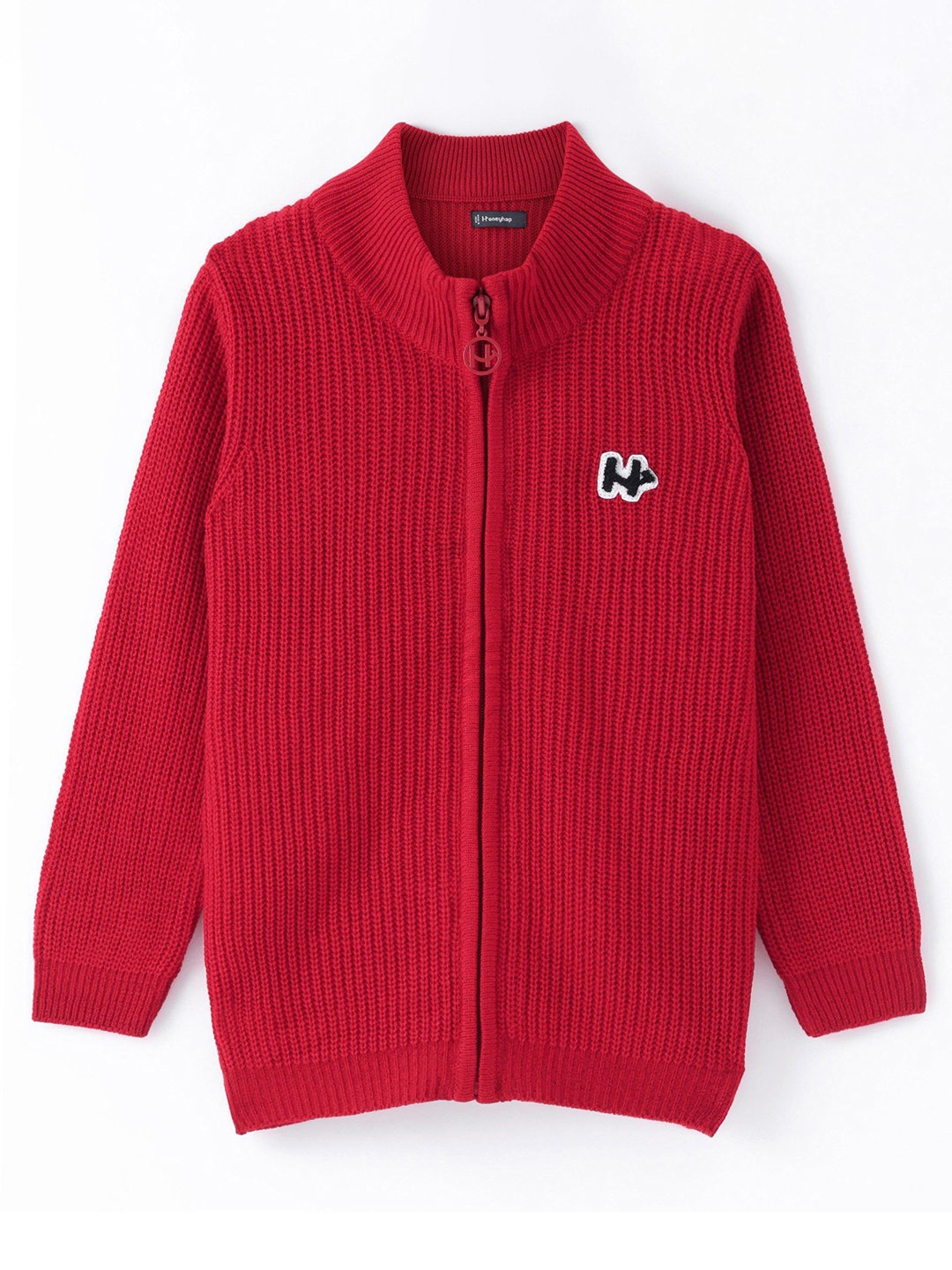 

Honeyhap Kids Ribbed Cardigan, Red