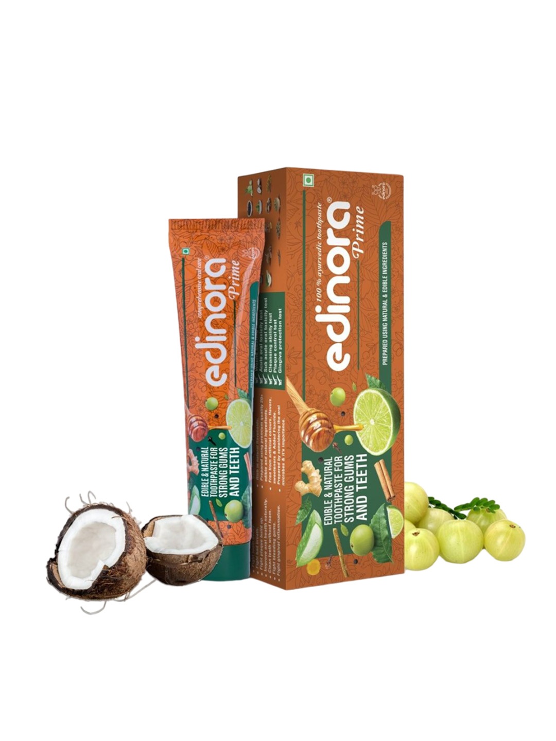 

EDINORA Set Of 2 Prime Ayurvedic Toothpaste - 90 g Each, Brown