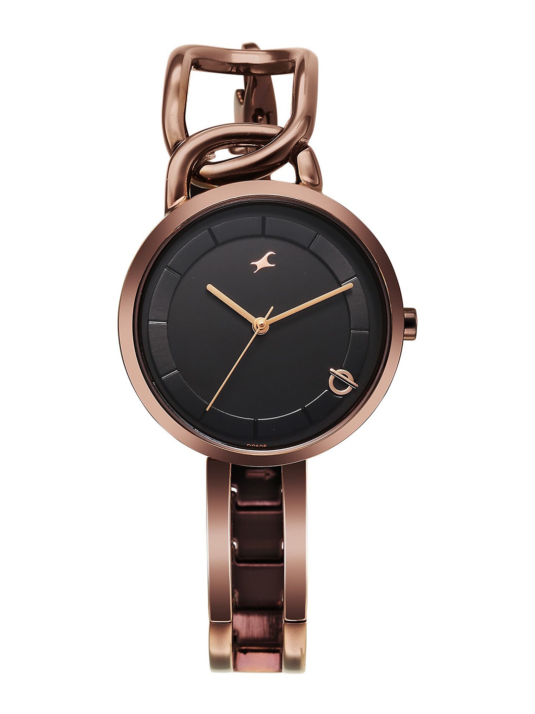 

Fastrack Women Brass Dial & Bracelet Style Straps Analogue Watch 6298QM01, Brown