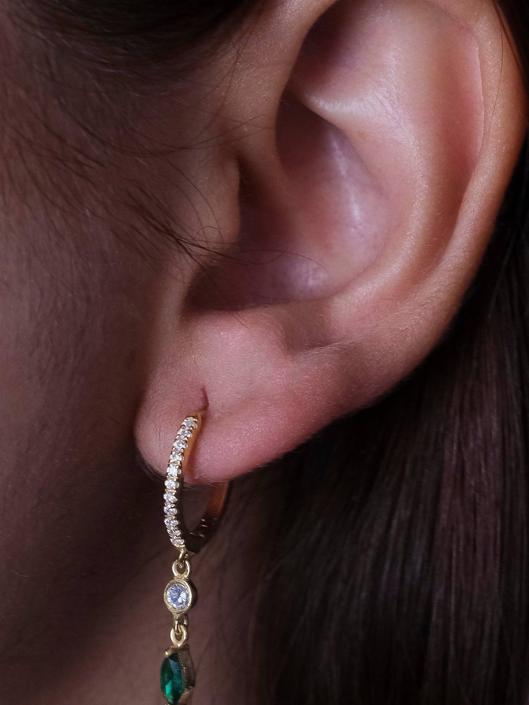 

Anushka Jain Jewellery Classic Half Hoop Earrings, Gold