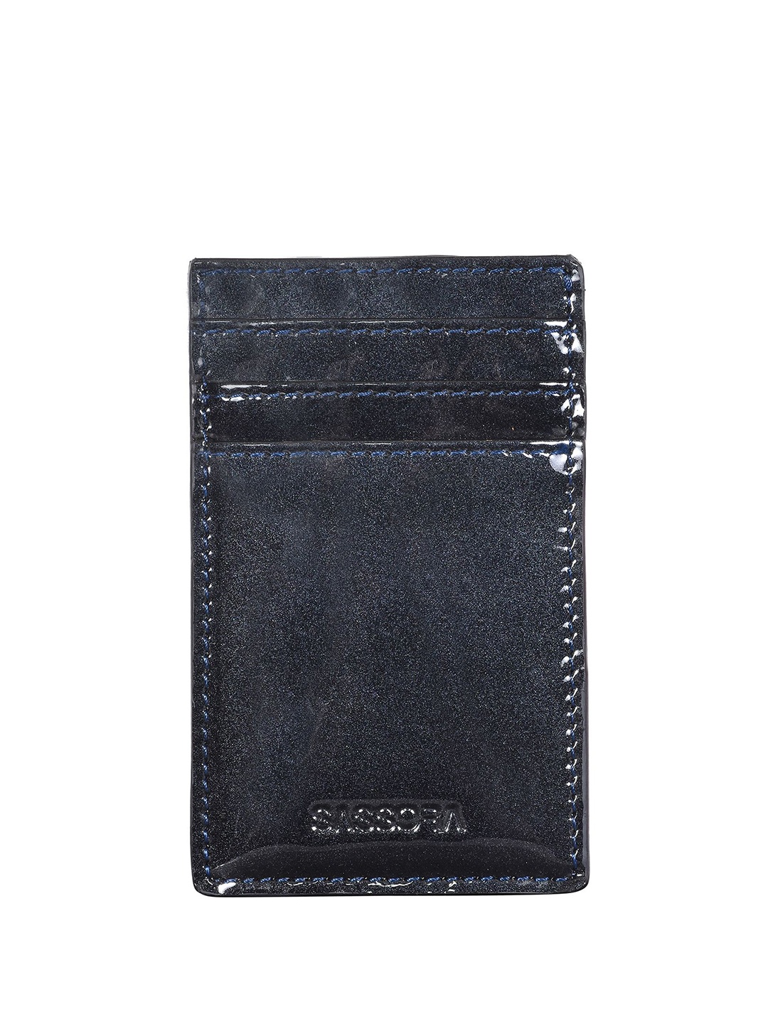 

Sassora Unisex Leather RFID Money Clip, Blue