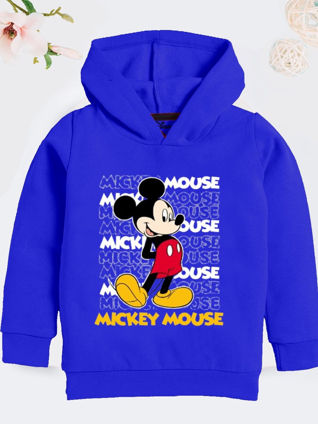 

YK Disney Boys Graphic Printed Hooded Sweatshirt, Blue