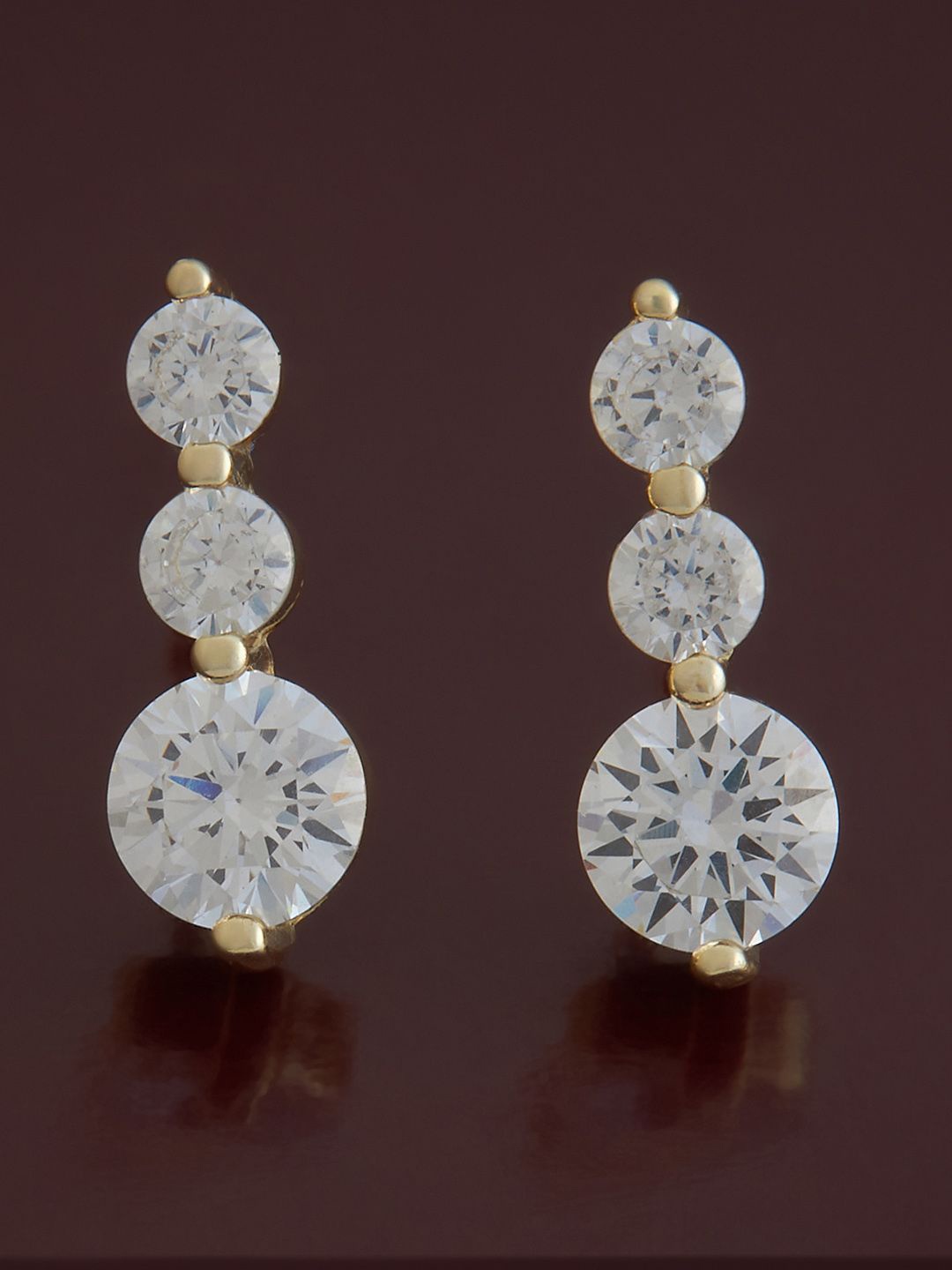 

Kushal's Fashion Jewellery Sterling Silver Zircon Gold-Plated Drop Earrings