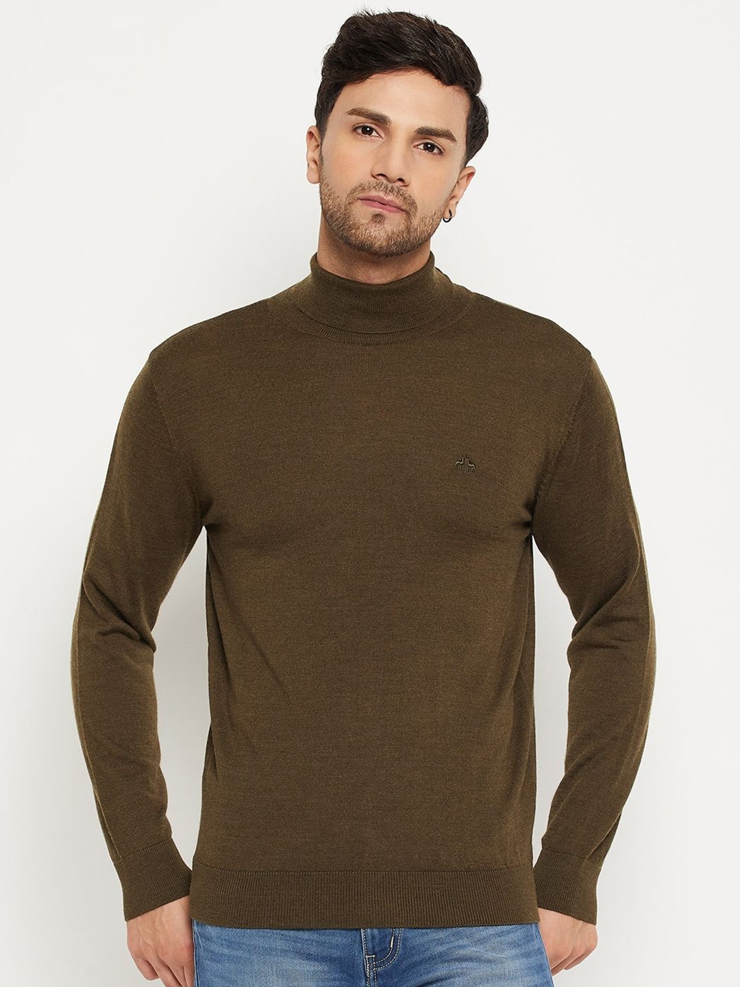 

98 Degree North Men Woollen Pullover Sweaters, Brown