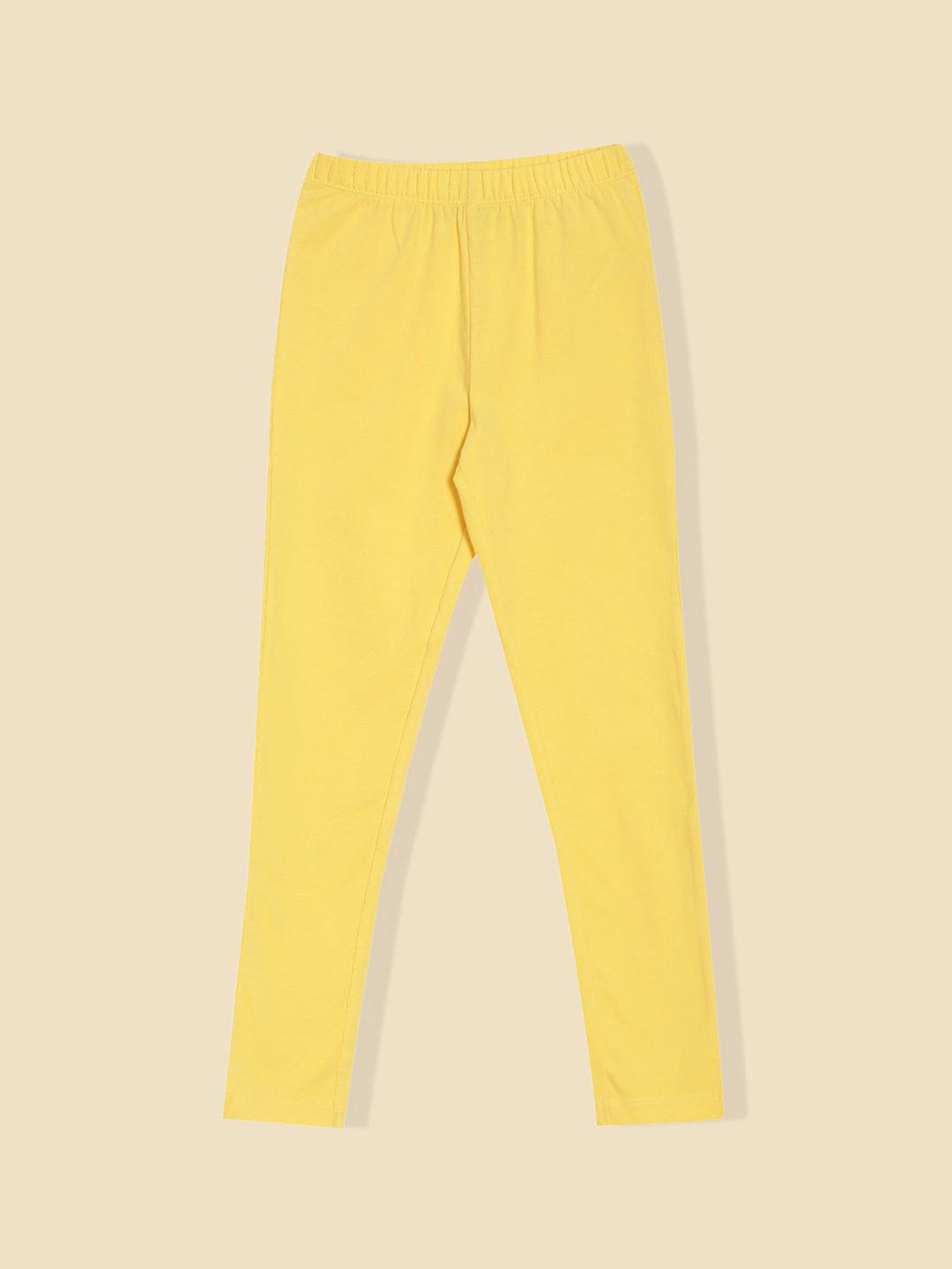 

PILOLO Girls Mid Rise Ankle Length Leggings, Yellow