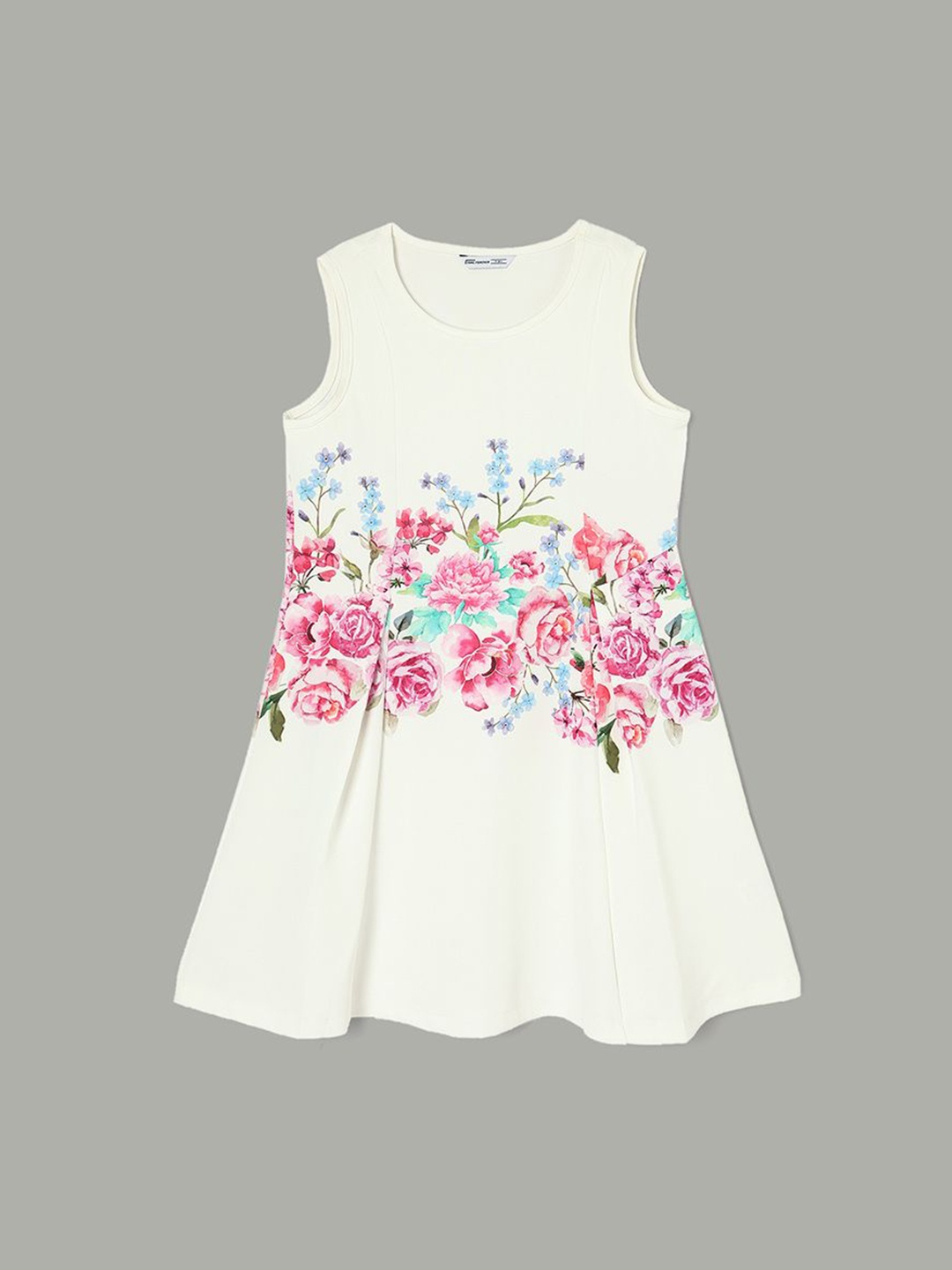 

Fame Forever by Lifestyle Girls Floral Printed A-Line Dress, White
