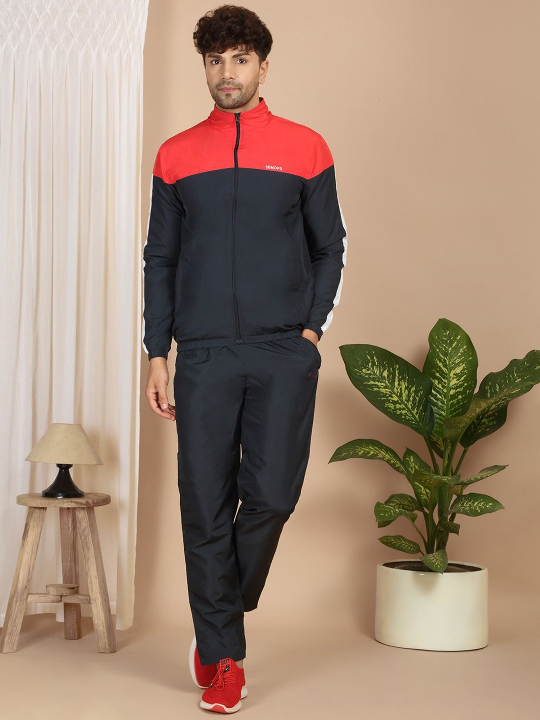 

Sweet Dreams Men Colorblocked Tracksuit, Navy blue
