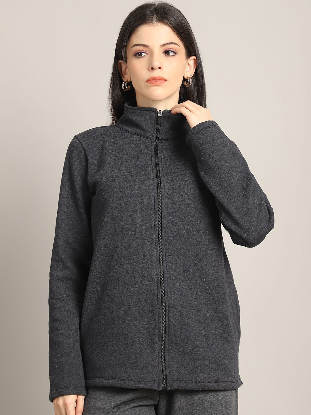 

Rute Women Open Front Jacket, Grey