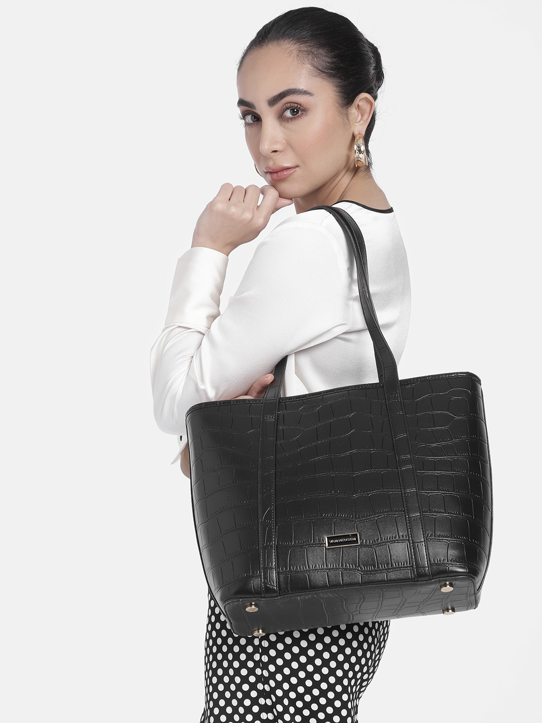 

Van Heusen Animal Textured Shoulder Bag, Black