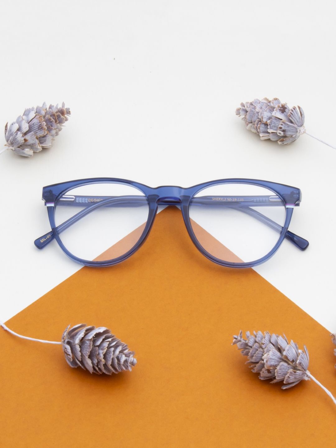 

Ted Smith Unisex 100% Acetate Full Rim Round Frames, Blue