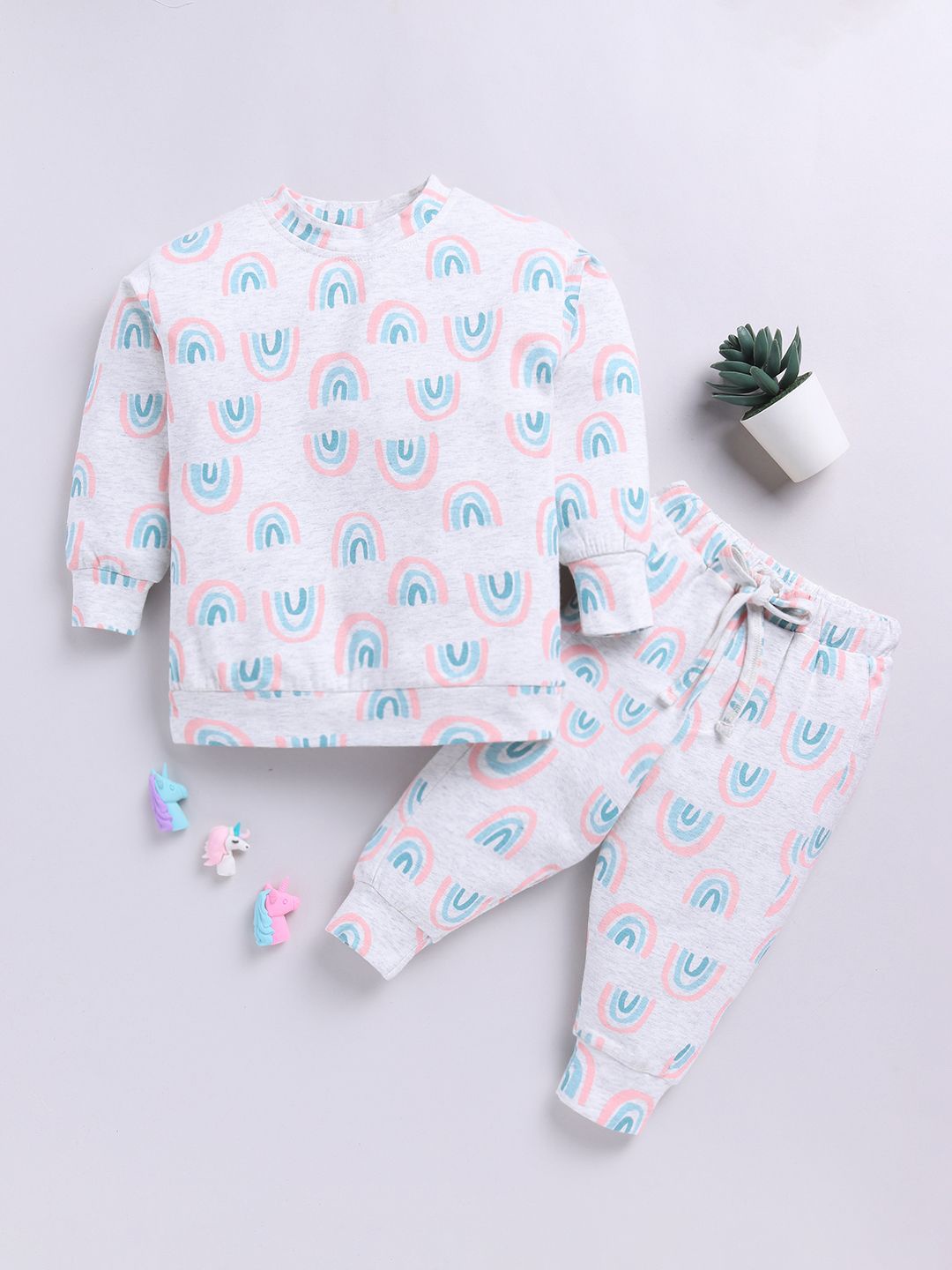 

Clt.s Kids Printed Night suit, White