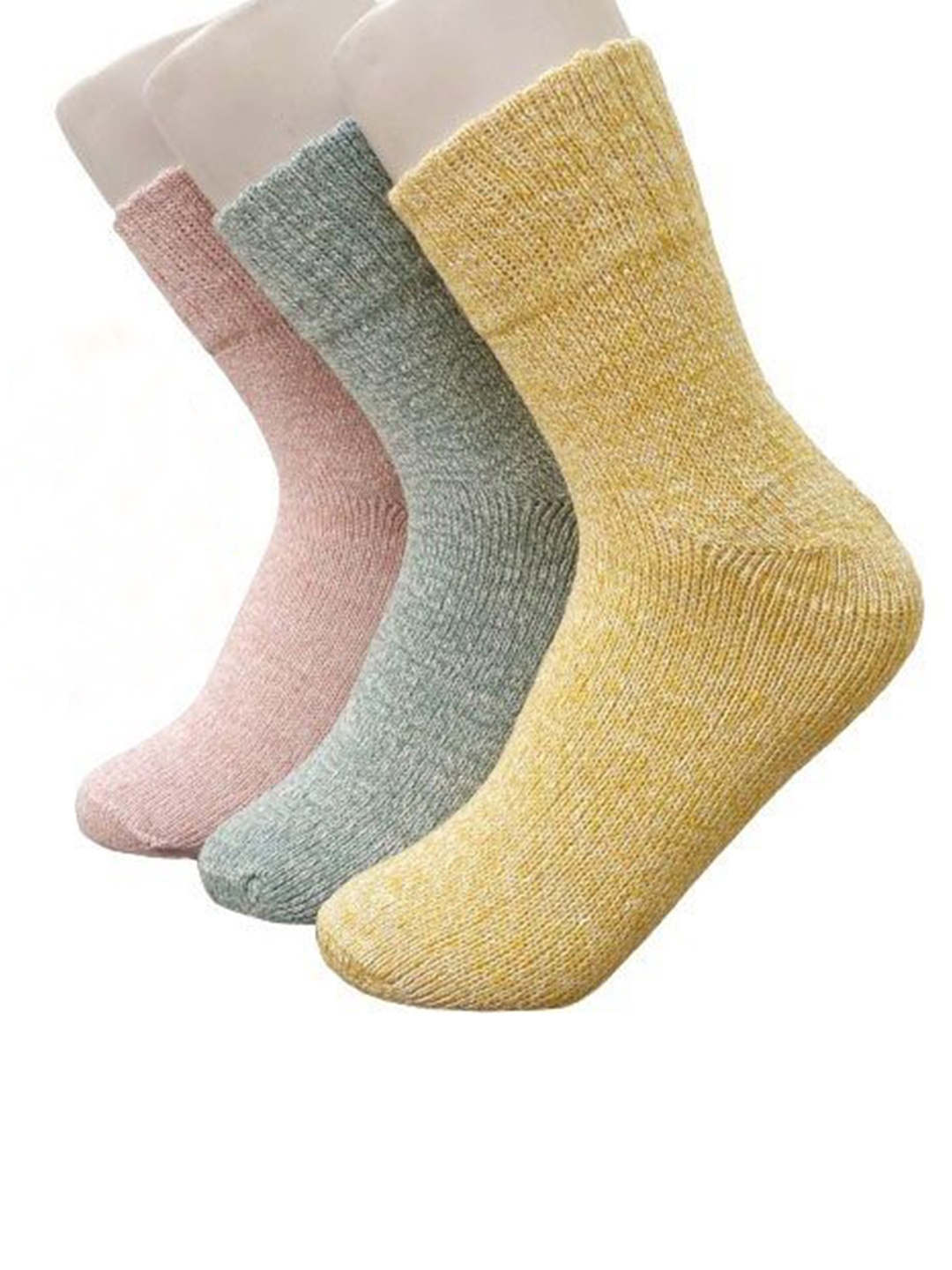 

Alexvyan Women Pack Of 3 Calf-Length Socks, Green