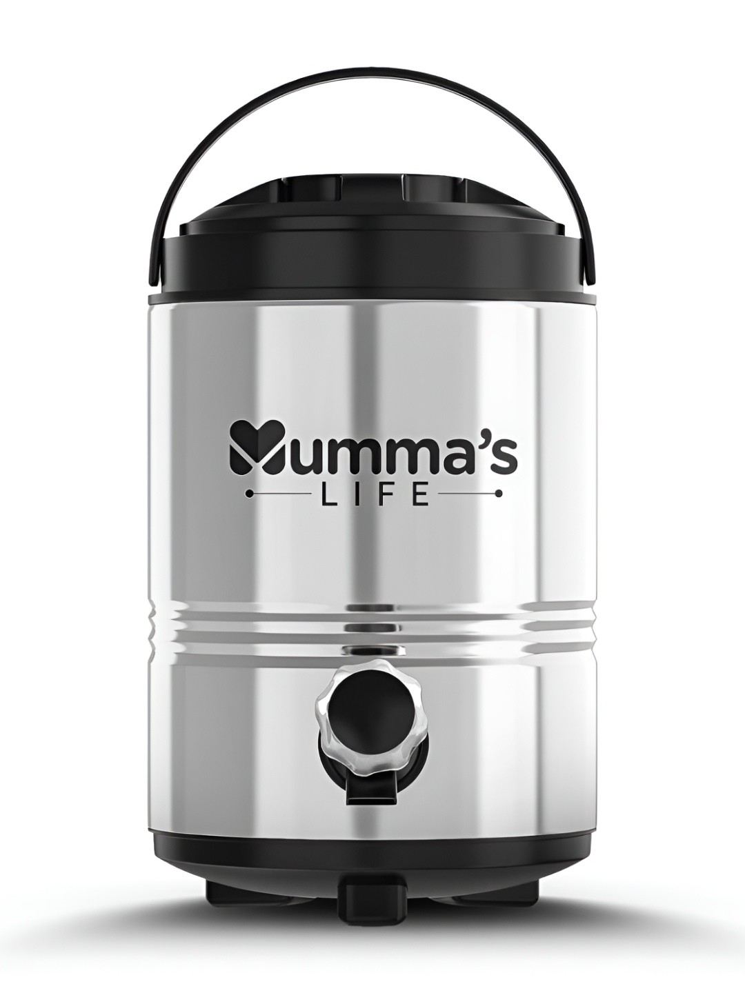 

Mumma's Life Royal Eco Silver-Toned & Black Stainless Steel Water Jug 10L