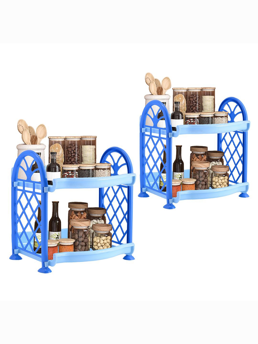 

Kuber Industries Blue 2 Pieces 2 Tier Separators Organizers