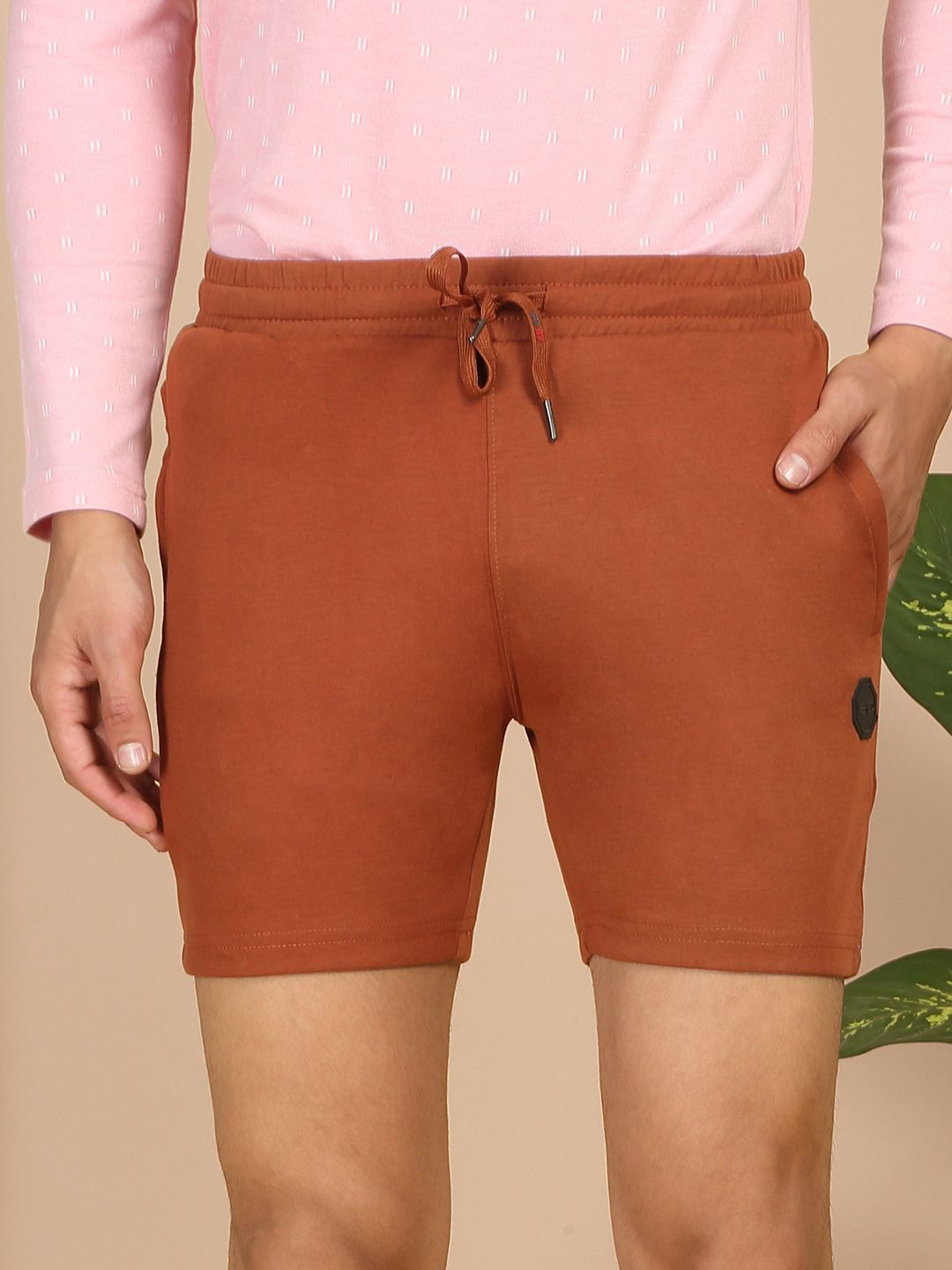 

Sweet Dreams Men Solid Mid-Rise Regular Fit Shorts, Orange