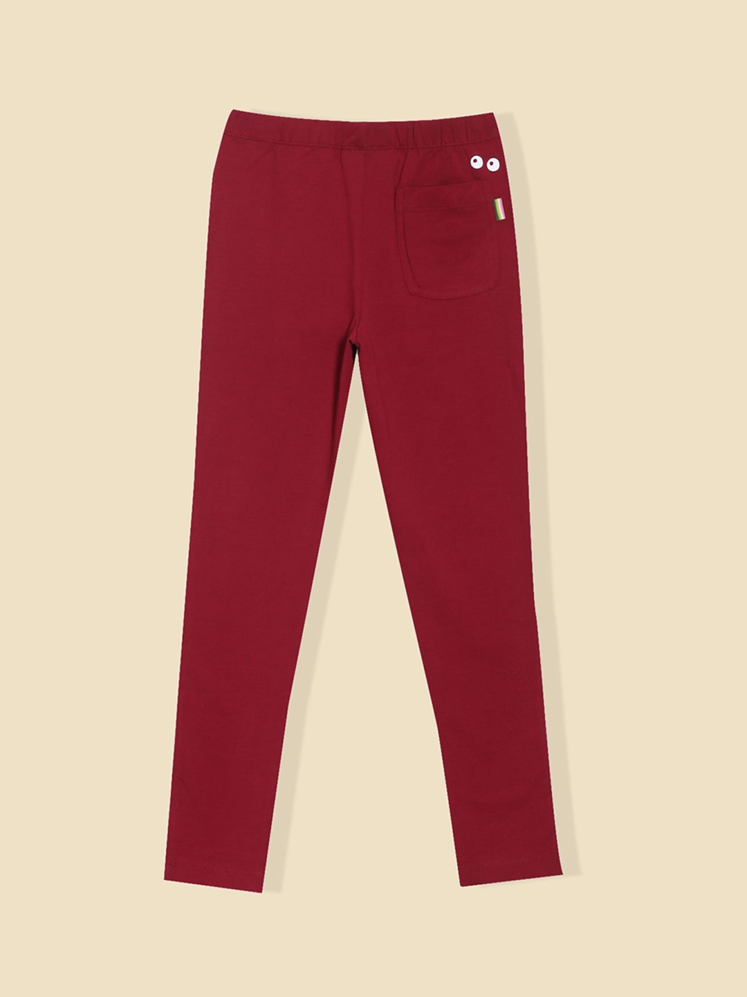 

PILOLO Girls Ankle-Length Leggings, Red
