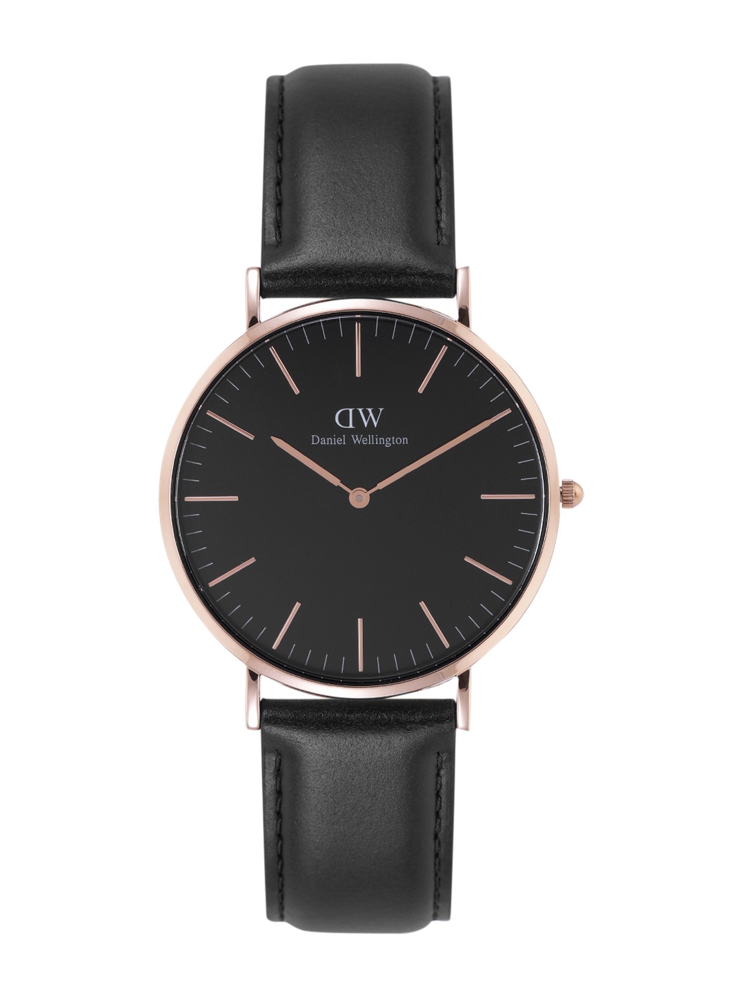 

Daniel Wellington Men Dial & Leather Straps Analogue Watch DW00100127K, Black