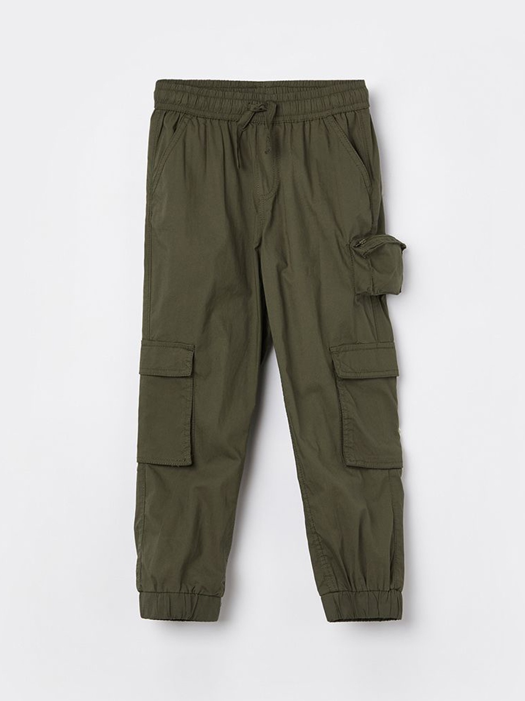 

Fame Forever by Lifestyle Boys Mid-Rise Cargos Trousers, Olive