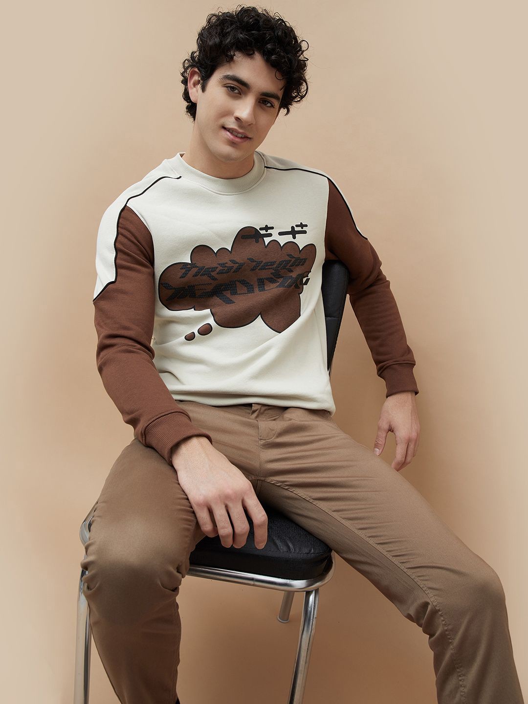 

Fame Forever by Lifestyle Men Printed Round Neck Long Sleeves Sweatshirt, White