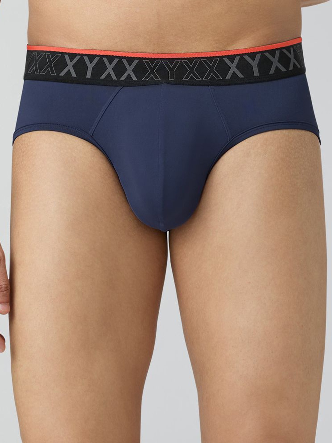 

XYXX Men Solid Zest Tactel Pop Briefs Underwear, Navy blue