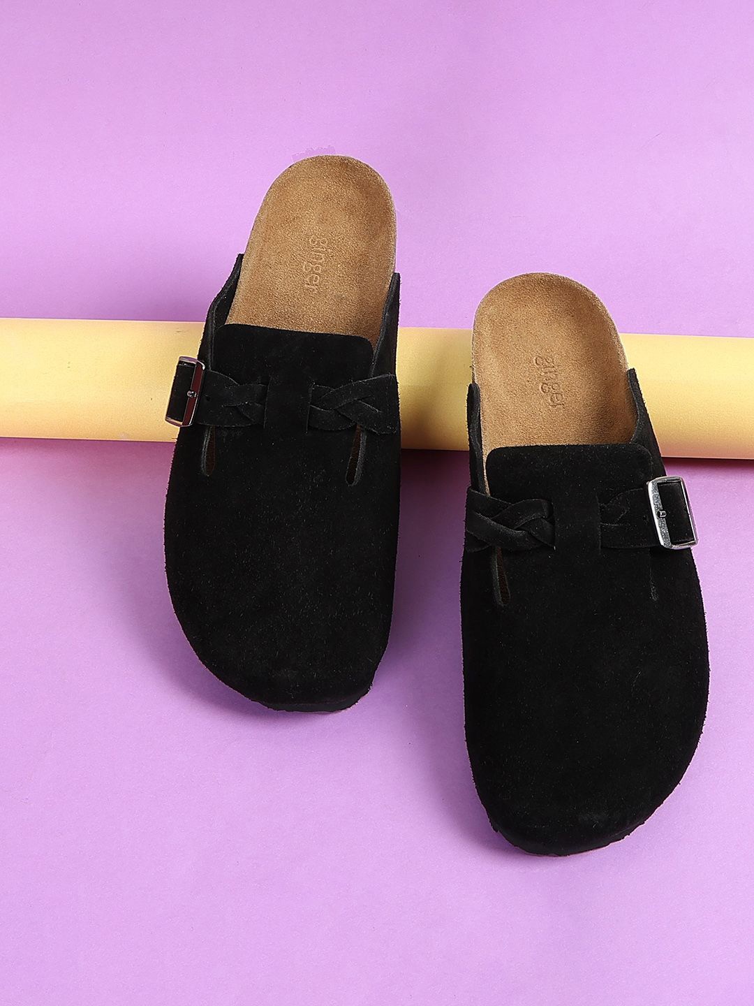 

Ginger by Lifestyle Women Leather Mojaris, Black