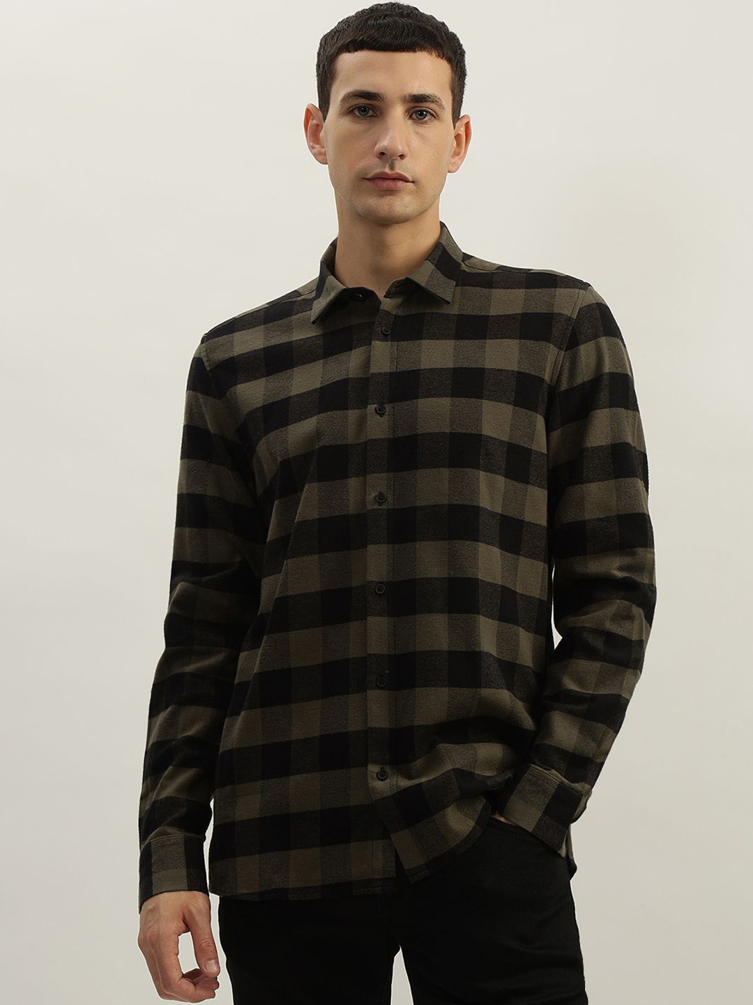 

Antony Morato Buffalo Checks Pure Cotton Casual Shirt, Green